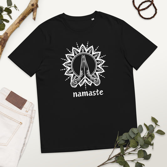 Unisex Namaste organic cotton t-shirt |Yoga T-shirt | Inspirational shirt | Meditation T-shirt